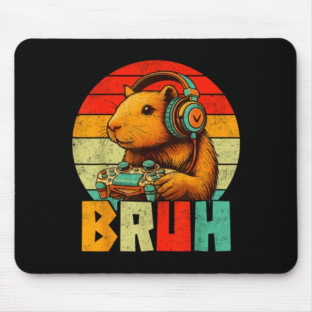 Funny For Capybara Lovers Mens Boys Kids Graphics  Mouse Pad (Front)