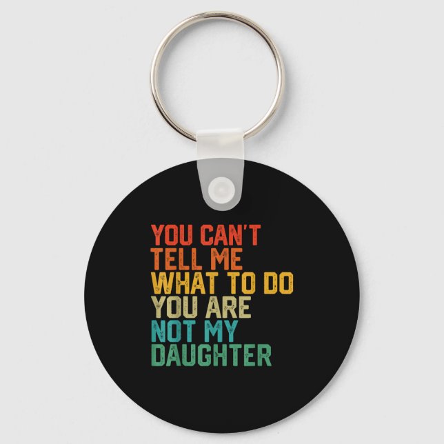 Funny For Father Dad From Daughter Father's Day Da Keychain (Front)