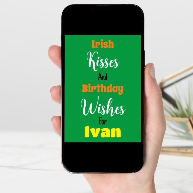 Funny For Him St. Patrick's Day Birthday Card (Front Digital)