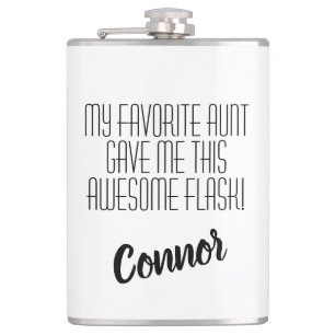 Funny for Nephew from Favorite Aunt Flask