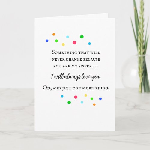  Funny for Older Sister Birthday Greeting Card