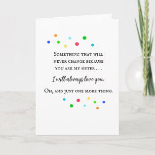  Funny for Older Sister Birthday Greeting Card