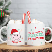 Funny Forced Family Funny Happy Face Personalized  Coffee Mug at Zazzle