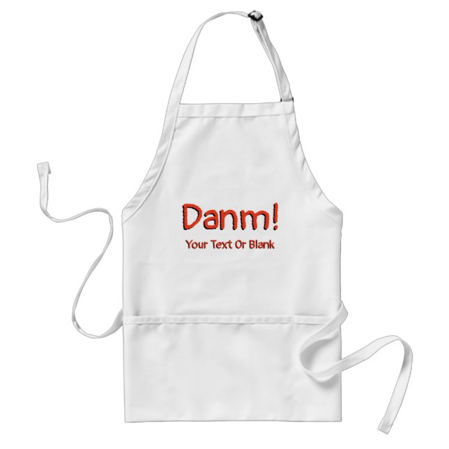 Funny Foreign English - Danm! Adult Apron (Front)