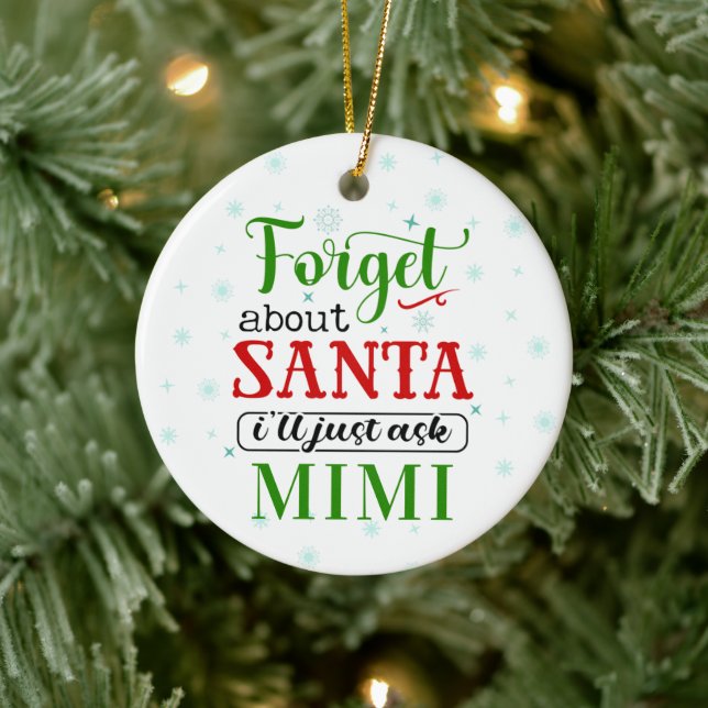 Funny Forget MIMI Grandma Christmas Ornament (Tree)