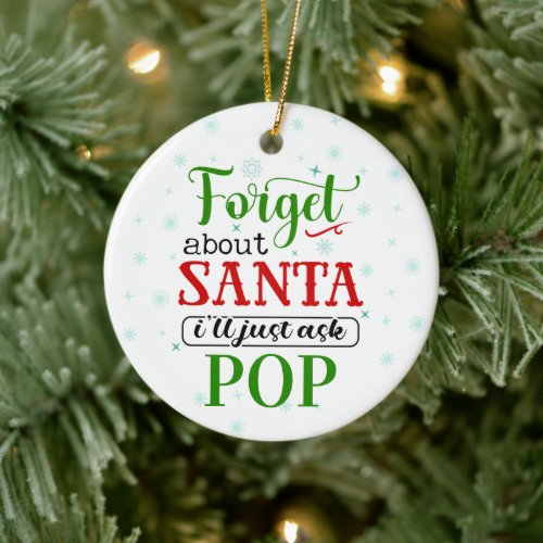 Funny Forget Santa POP Christmas Ornament