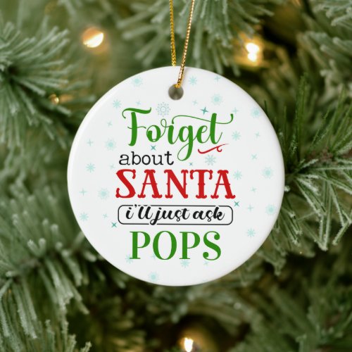 Funny Forget Santa POPS Christmas Ornament
