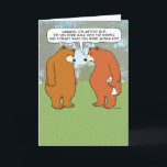 Funny Forgetful Bear in Woods Birthday Card<br><div class="desc">This funny birthday card features a bear that realizes it's getting older after walking into the woods and forgetting what it was going to do. 

Thanks for choosing this original design by © Chuck Ingwersen and supporting me — an independent artist! I post cartoons every day on Instagram: https://www.instagram.com/captainscratchy</div>