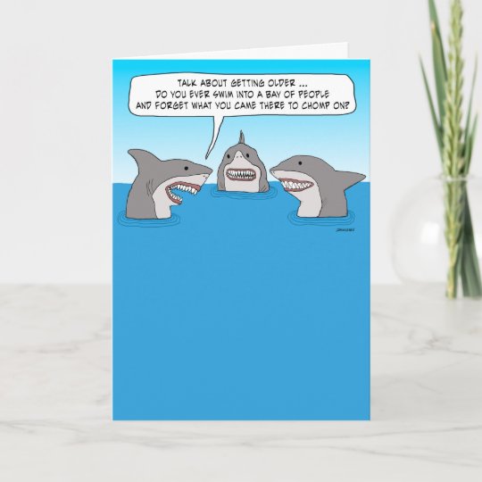 Funny Forgetful Shark Birthday Card | Zazzle.com