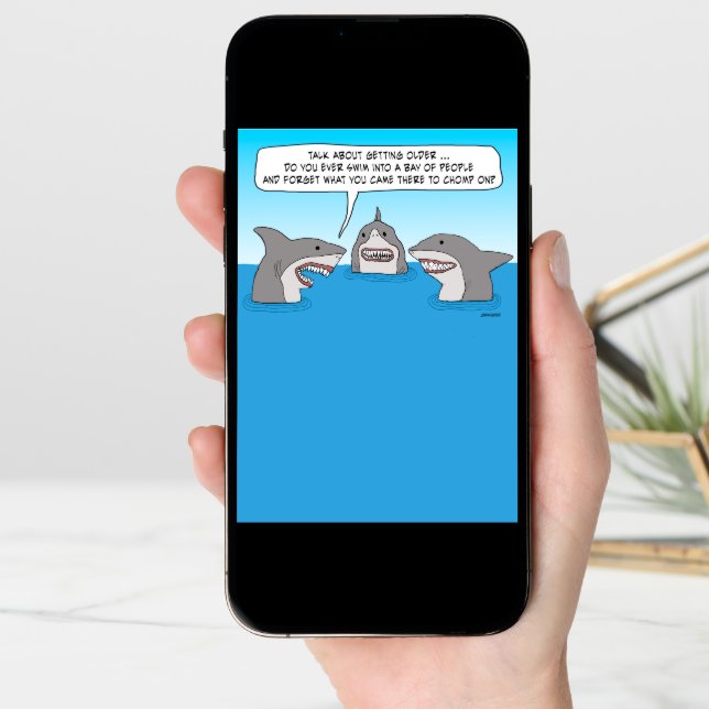 Funny Forgetful Shark Birthday Card (Front Digital)