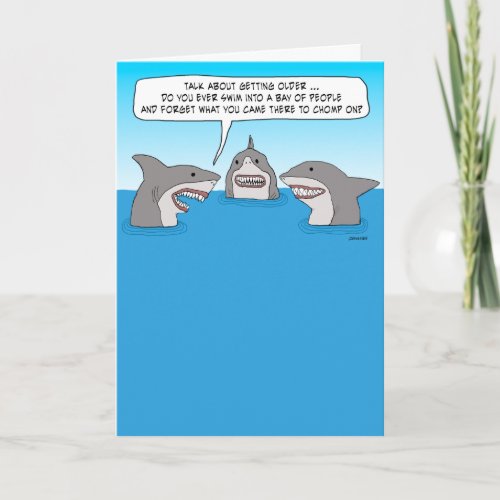 Funny Forgetful Shark Birthday Card