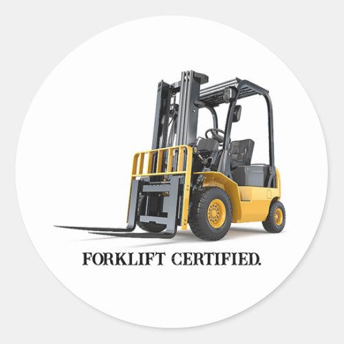Funny Forklift Certified Sticker