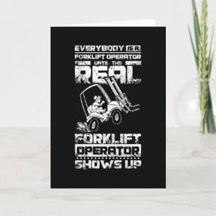 Funny Forklift Operator Card