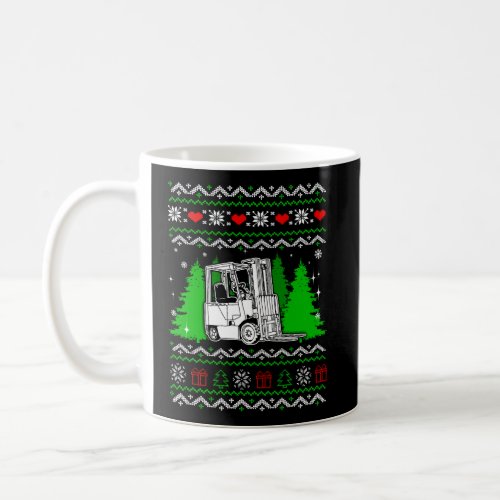 Funny Forklift Xmas Ugly Christmas Coffee Mug