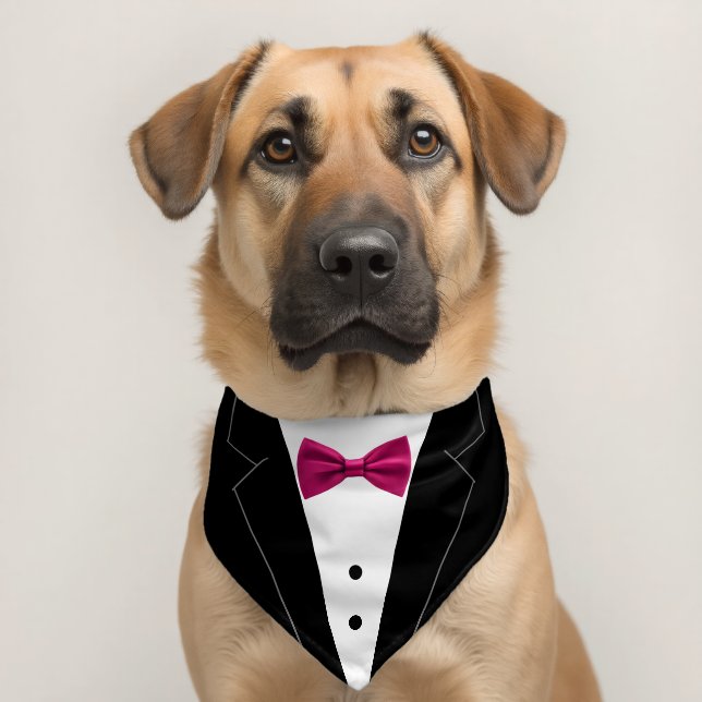 Funny Formal Bowtie Pet Bandana Collar (Dog 2)