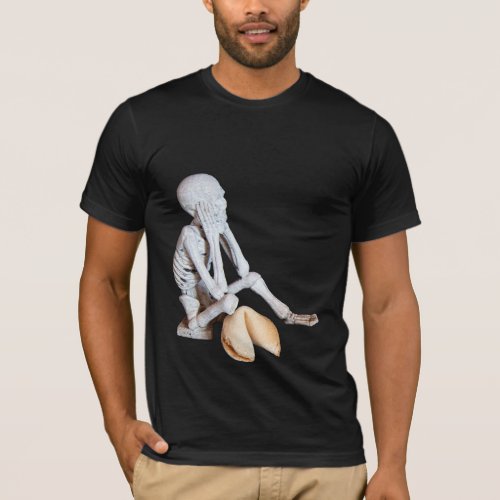 Funny Fortune Cookie Skeleton Skull T_Shirt