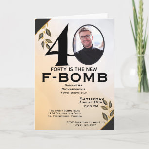 Funny Forty is the New F-Bomb Ladies Card