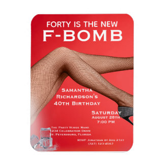 Funny Forty is the New F-Bomb Ladies Magnet
