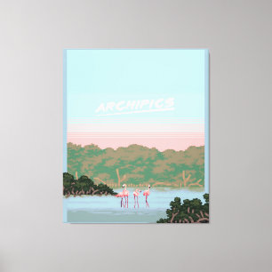 Funny Four Famingo Lovers Flamingo Gifts Lover Canvas Print