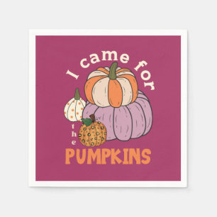 Funny Four Pumpkins Fall Napkins
