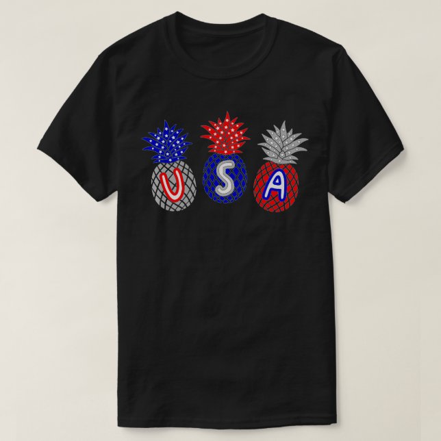 Funny Fourth of July 4th Independence Day USA Pine T-Shirt (Design Front)