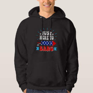 Funny Fourth of July 4th of July I'm Just Here To  Hoodie