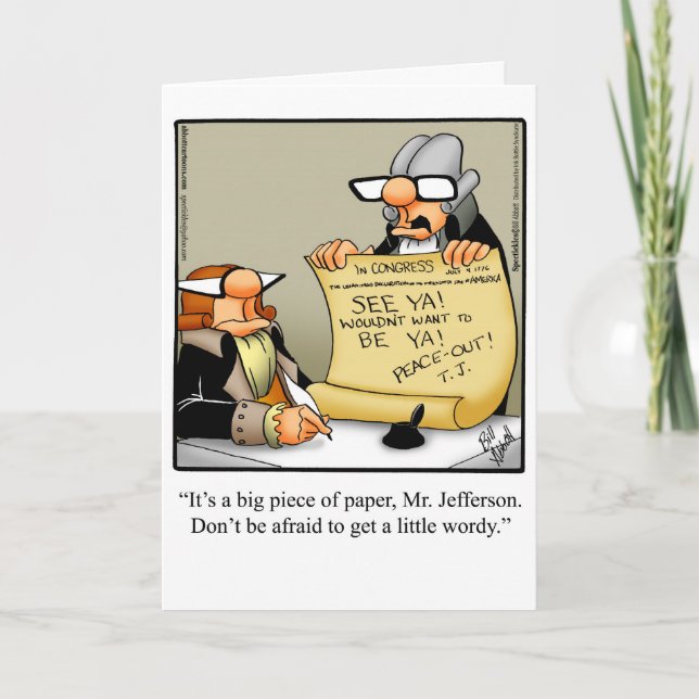 Funny Fourth Of July Greeting Card (Front)