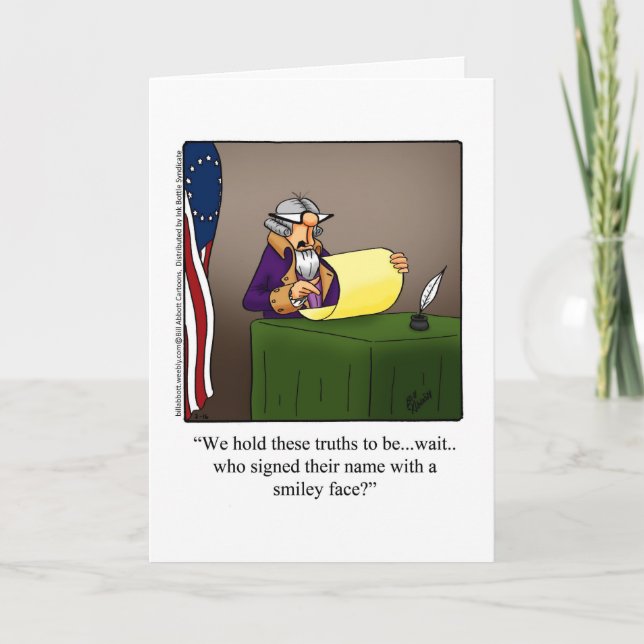 Funny Fourth Of July Greeting Card (Front)
