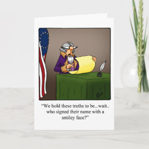 Funny Fourth Of July Humor Greeting Card