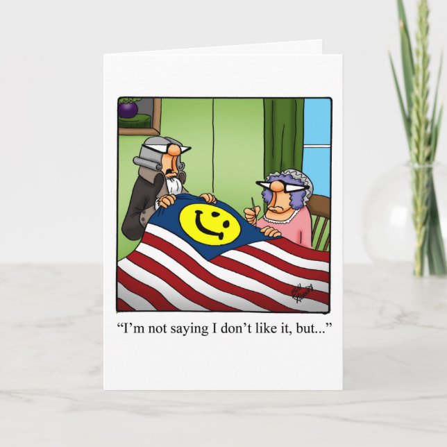 Funny Fourth Of July Humor Greeting Card (Front)
