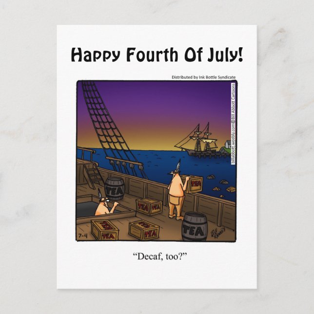 Funny Fourth Of July Humor Postcard (Front)