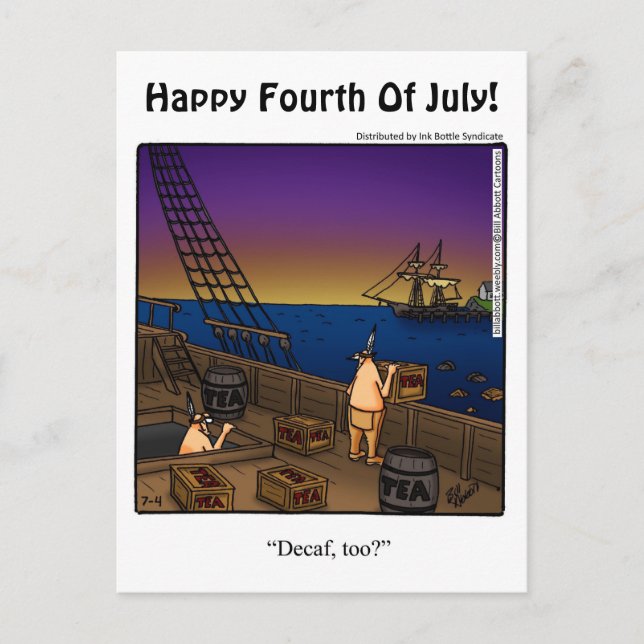 Funny Fourth Of July Humor Postcard (Front)