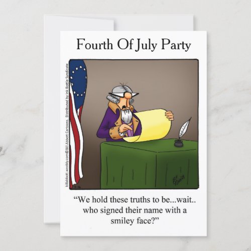 Funny Fourth Of July Party Invitations