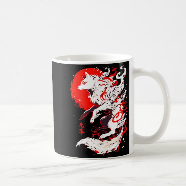 Funny Fox Animal Cute Okami Basic Japan Style Retr Coffee Mug (Right)