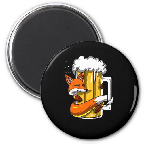 Funny Fox Beer Drinking Animal Funny Party Magnet