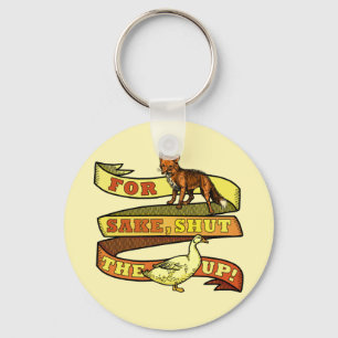 Funny Fox Duck Animal Pun Keychain