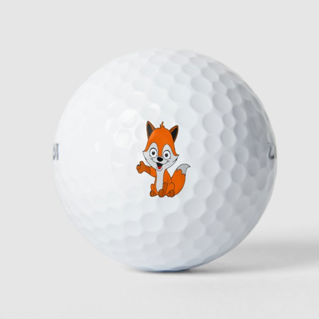 funny fox golf balls (Front)
