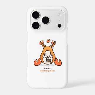 Funny Fox Im Fine Everything Is Fine Coffee Chaos iPhone 17 Pro Case