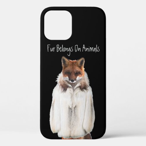 Funny Fox in a White Fur Coat  iPhone 12 Case