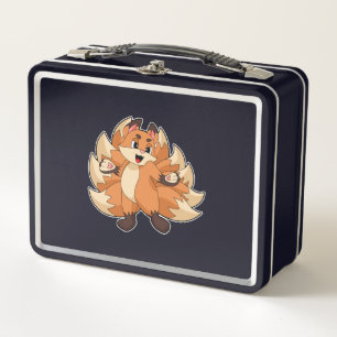 Funny Fox Metal Lunch Box
