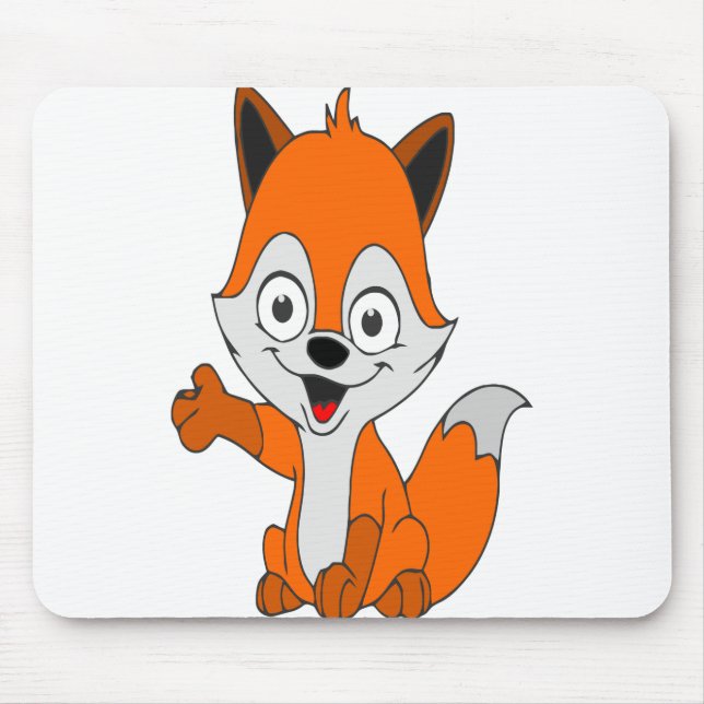 funny fox mouse pad (Front)