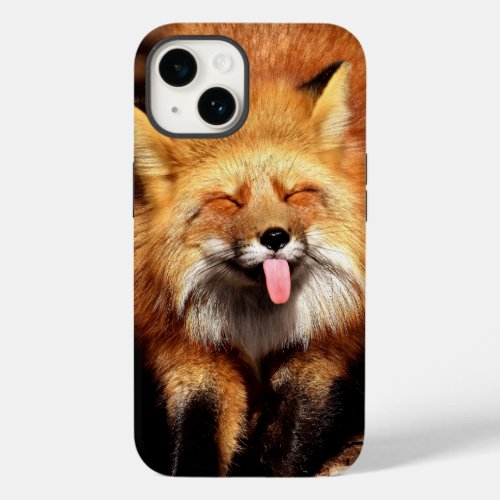 Funny Fox Sticking Its Tongue Out Case_Mate iPhone 14 Case