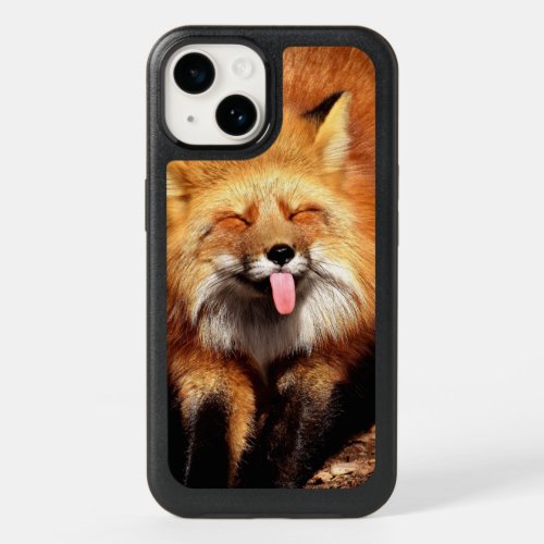 Funny Fox Sticking Its Tongue Out OtterBox iPhone 14 Case