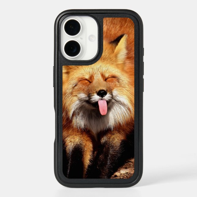 Funny Fox Sticking It's Tongue Out Otterbox iPhone Case (Back)