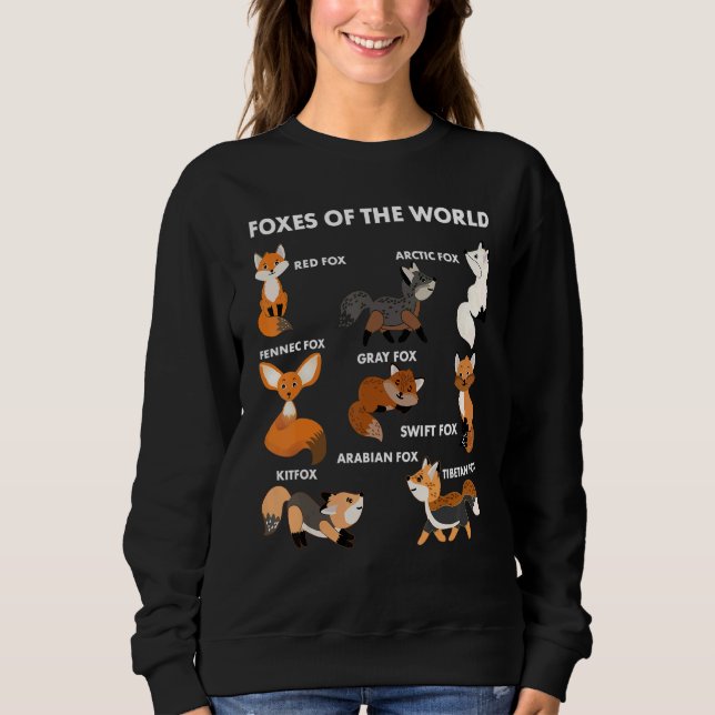 Funny Foxes Of The World Shirt Foxes Lovers Gifts  (Front)