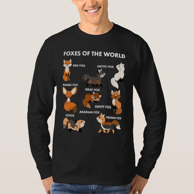 Funny Foxes Of The World Shirt Foxes Lovers Gifts  (Front)