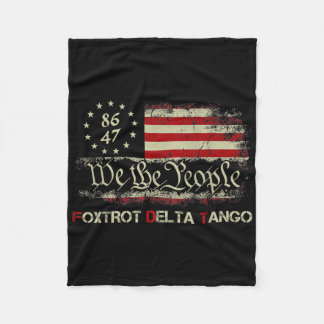 Funny Foxtrots Delta Tangos We The People Us Ameri Fleece Blanket