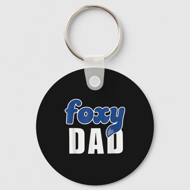 Funny Foxy Dad  Keychain (Front)