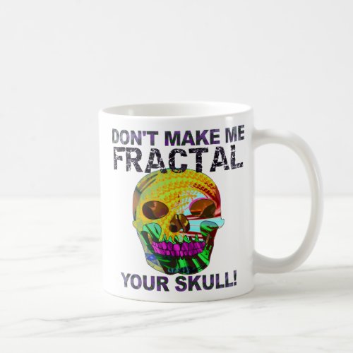 Funny Fractal Skull Coffee Mug