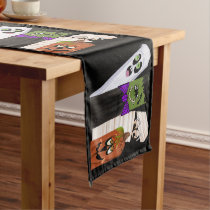 Funny Frankenstein Ghost Pumpkin Invisible Man Short Table Runner